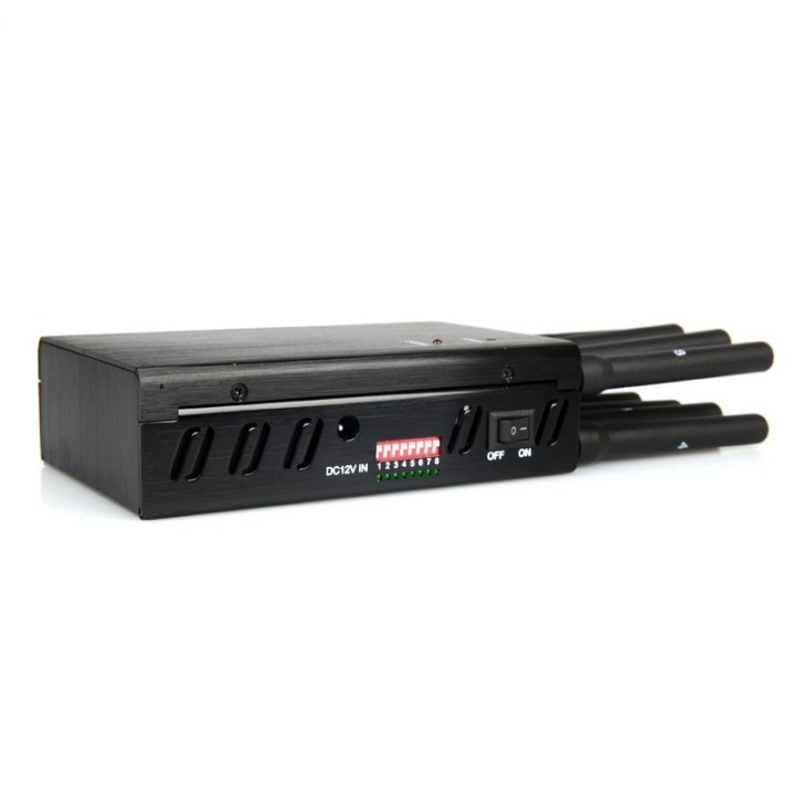 8-Antennas Portable Signal Jammer, Block 2G-5G/WiFi 2.4G/GPS L1 Mobile Phone & Tracking Signals