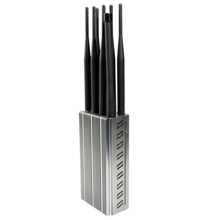8-Antennas Portable Jammer Hacking Gadget – Blocks 2G/3G/4G/5G Mobile, LOJACK, WiFi 2.4G, GPS L1 & Wireless Spy Camera Signals