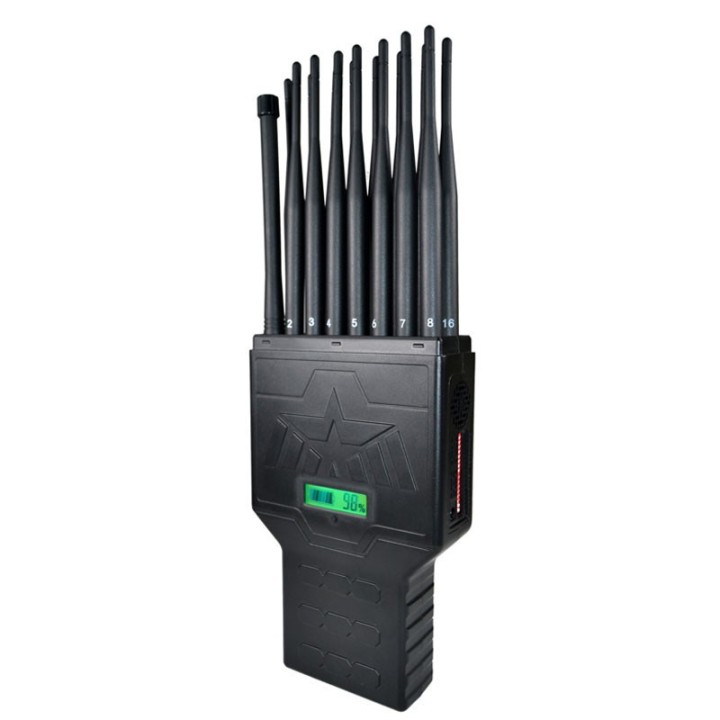 JAX-16A Professional 16-Band Portable Signal Jammer | 12W Power | Hidden Antenna Design