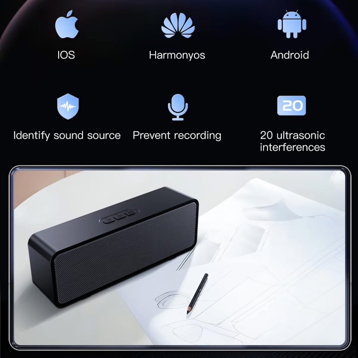 Ultrasonic Privacy Shield | 180° Safe Anti-Recording Device