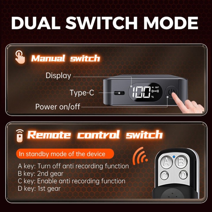 F50 Anti-Recording Device | Block Phone & Video Recording | Ultrasonic Blocker