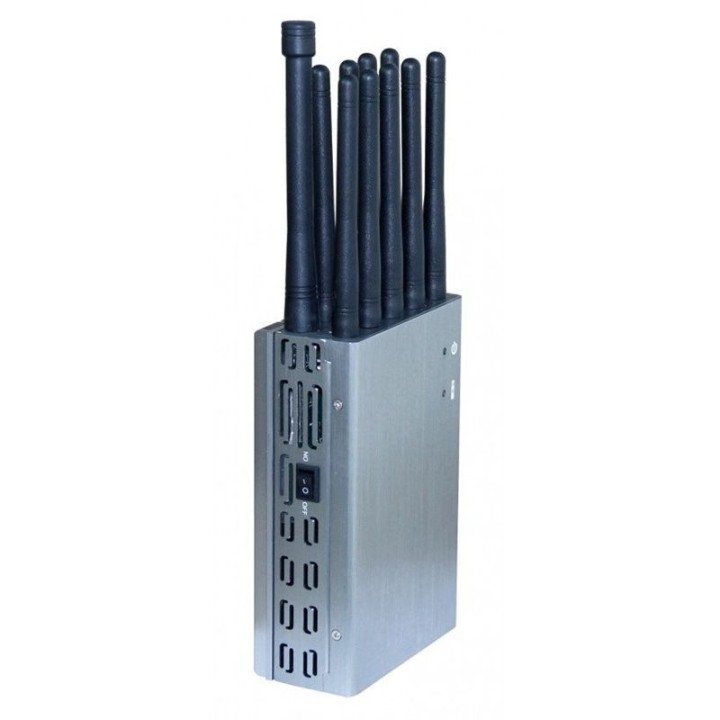 10-Channel Handheld Multi-Band RF Signal Jammer, 10W
